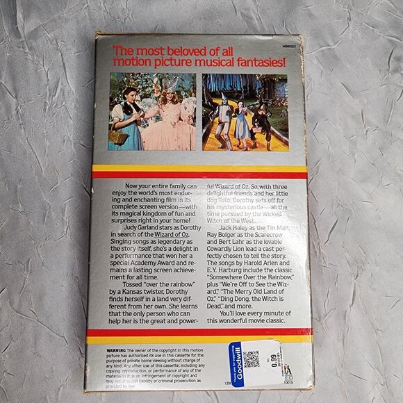 Wizard of Oz First Release 1966 VHS MGM UA Big Box Book Rare Collectible - Picture 2 of 7
